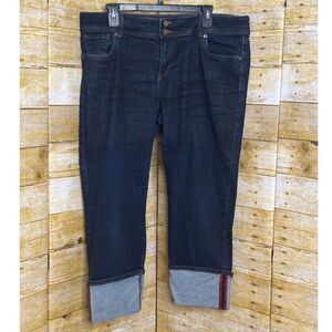 KUT FROM THE KLOTH CAMERON STRAIGHT LEG ROLL CUFF CASUAL EVERYDAY WEAR JEANS 16